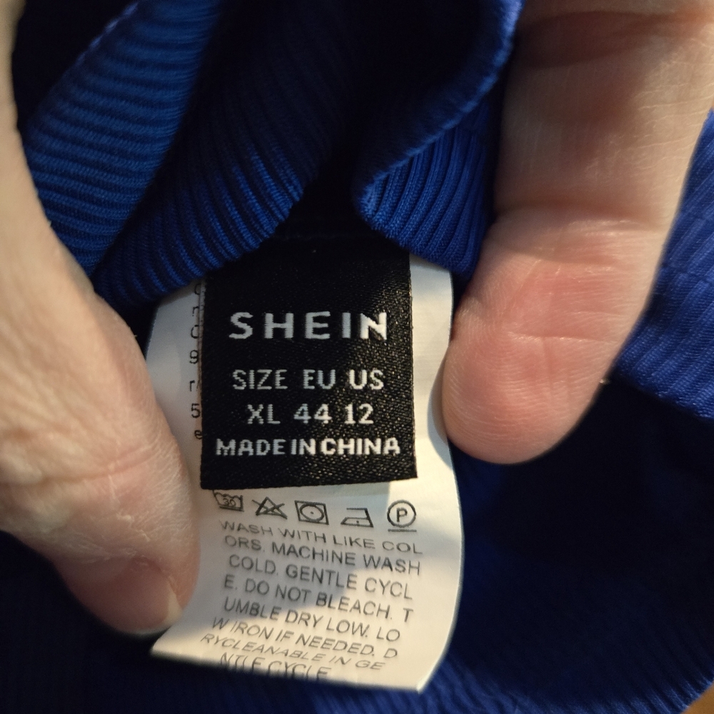 SHEIN Blue Fitted Crop Tank Top - Picture 6 of 9